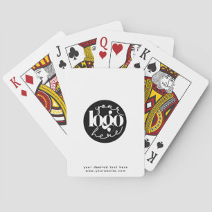 Minimalistische professionele bedrijfslogo op maat pokerkaarten