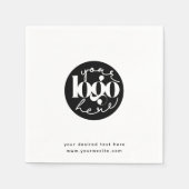 Minimalistische professionele bedrijfslogo op maat servet (Voorkant)
