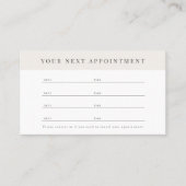 Minimalistische professionele Beige-afspraakkaart Visitekaartje (Voorkant)