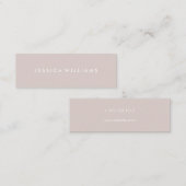 Minimalistische professionele champagne mini visitekaartje (Voorkant / Achterkant)