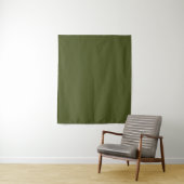 Minimalistische professionele effen legergroene kl wandkleed (In situ)