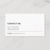 Minimalistische professionele effen wit visitekaartje (Achterkant)