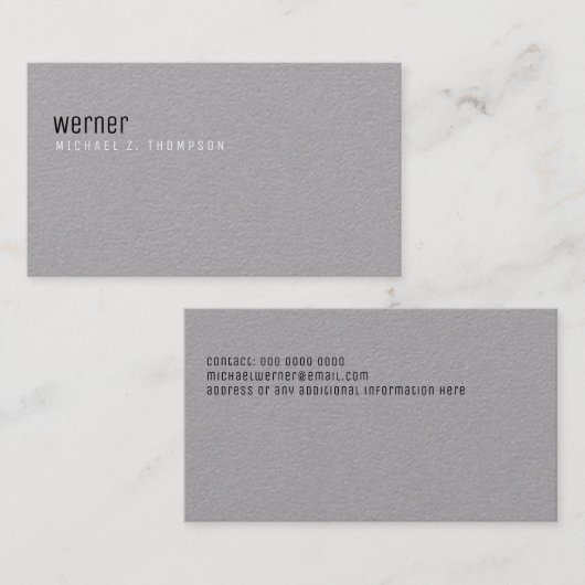 Minimalistische professionele elegante eenvoudige  visitekaartje (Voorkant / Achterkant)