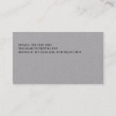 Minimalistische professionele elegante eenvoudige  visitekaartje (Achterkant)