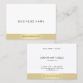 Minimalistische Professionele Elegante Gouden Witt Visitekaartje (Voorkant / Achterkant)