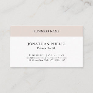 Minimalistische professionele elegante klassieke u visitekaartje