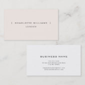 Minimalistische professionele elegante vrouwelijke visitekaartje (Voorkant / Achterkant)