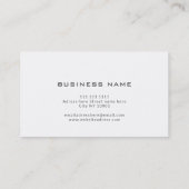 Minimalistische professionele elegante vrouwelijke visitekaartje (Achterkant)
