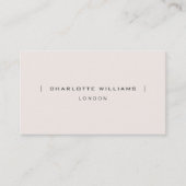 Minimalistische professionele elegante vrouwelijke visitekaartje (Voorkant)