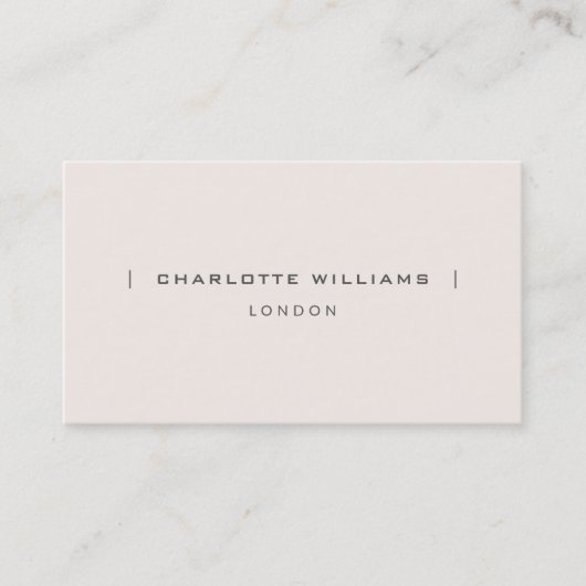 Minimalistische professionele elegante vrouwelijke visitekaartje (Voorkant)