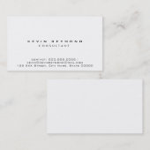 Minimalistische professionele elegante wit visitekaartje (Voorkant / Achterkant)