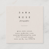 minimalistische professionele fotograaf contactkaartje (Achterkant)