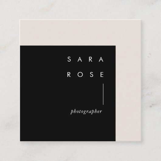 minimalistische professionele fotograaf contactkaartje (Voorkant)