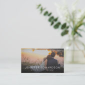 Minimalistische professionele fotograaf foto visitekaartje (Staand voorkant)