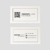 Minimalistische Professionele Freelancer QR Code M Visitekaartje