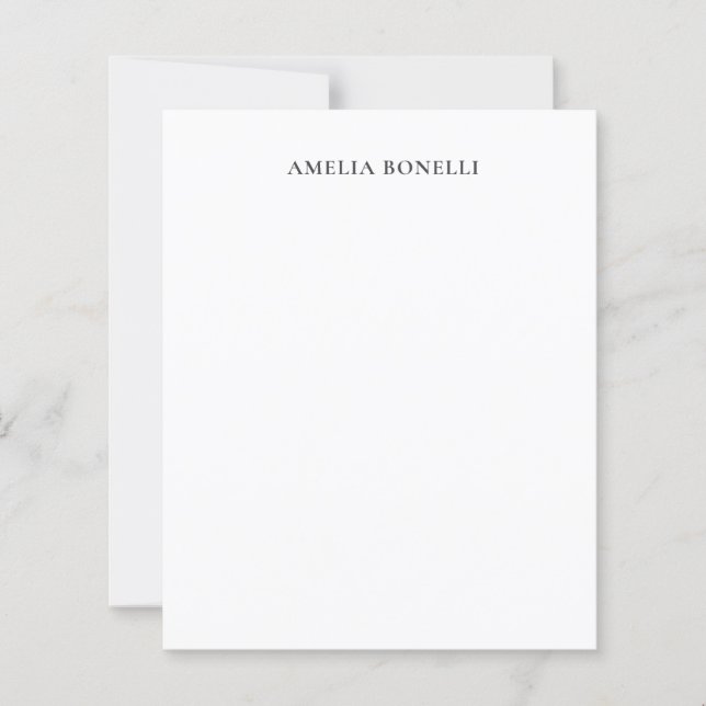 Minimalistische professionele gewone naam papershe (Voorkant)