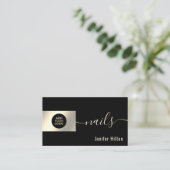 Minimalistische professionele gouden folie spijker visitekaartje (Staand voorkant)