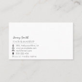 Minimalistische professionele gouden folie visitekaartje (Achterkant)