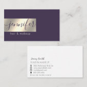 Minimalistische professionele gouden folie visitekaartje (Voorkant / Achterkant)