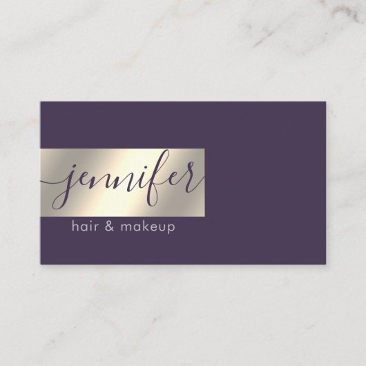 Minimalistische professionele gouden folie visitekaartje (Voorkant)