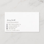 Minimalistische professionele gouden folie visitekaartje (Achterkant)