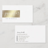 Minimalistische professionele gouden folie visitekaartje (Voorkant / Achterkant)