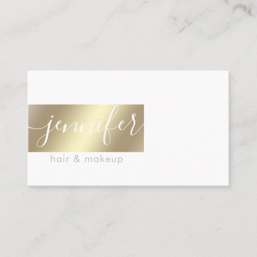 Minimalistische professionele gouden folie visitekaartje (Voorkant)