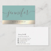 Minimalistische professionele gouden folie visitekaartje (Voorkant / Achterkant)