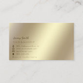 Minimalistische professionele gouden folie visitekaartje (Achterkant)
