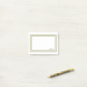 Minimalistische professionele gouden lijst post-it® notes (Op bureau)