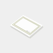 Minimalistische professionele gouden lijst post-it® notes (Schuin)