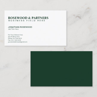 Minimalistische professionele groene & witte | Een Visitekaartje