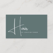 Minimalistische professionele haarmonogram Qr-code Visitekaartje (Voorkant)