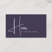 Minimalistische professionele haarmonogram Qr-code Visitekaartje (Voorkant)