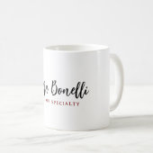 Minimalistische professionele handgeschreven gewon koffiemok (Voorkant rechts)