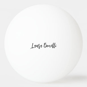 Minimalistische professionele handgeschreven gewon pingpongbal