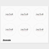 Minimalistische professionele handgeschreven gewon ronde sticker (Vel)