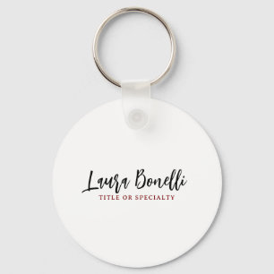 Minimalistische professionele handgeschreven gewon sleutelhanger