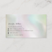 Minimalistische professionele holografische gouden visitekaartje (Achterkant)