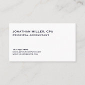 Minimalistische professionele klassieker visitekaartje (Voorkant)