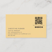 Minimalistische professionele letterpress Qr-code Visitekaartje (Achterkant)