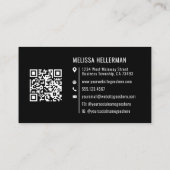 Minimalistische professionele logo QR-code Visitekaartje (Achterkant)