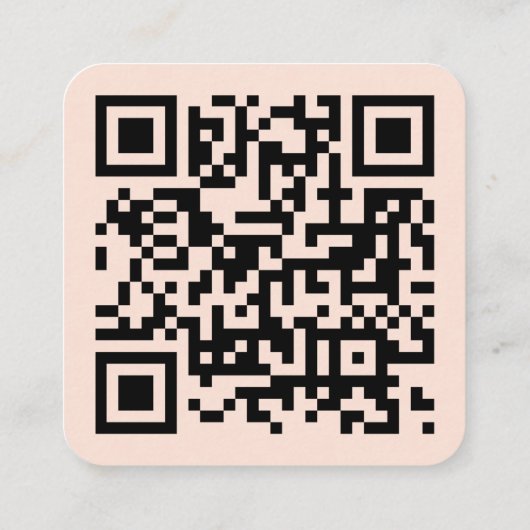 Minimalistische Professionele Logo QR Code Zachte  Vierkante Visitekaartje (Achterkant)
