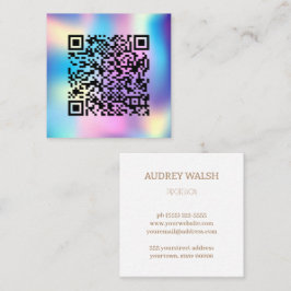 Minimalistische professionele Logo QR Vierkante Visitekaartje