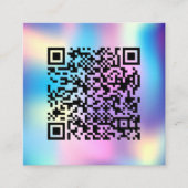 Minimalistische professionele Logo QR Vierkante Visitekaartje (Voorkant)