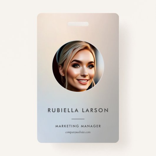 Minimalistische professionele Marketing foto Zilve Badge (Voorkant)