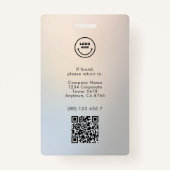 Minimalistische professionele Marketing foto Zilve Badge (Achterkant)