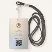 Minimalistische professionele Marketing foto Zilve Badge (Achterkant met draagriem)