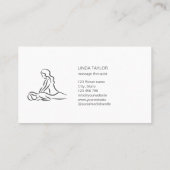Minimalistische professionele massagetherapiebedri visitekaartje (Achterkant)
