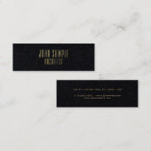 Minimalistische Professionele Moderne Architect Lu Mini Visitekaartje (Voorkant / Achterkant)